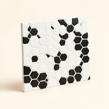 Retro 1 '' X 1 '' Porcelain Honeycomb Mosaic Wall & Floor Tile (synthetic illustration; no displayed measurements)