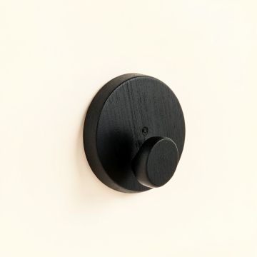 Moss Bluff Wall-Mounted Robe Hook - Black (synthetic illustration; no displayed measurements)