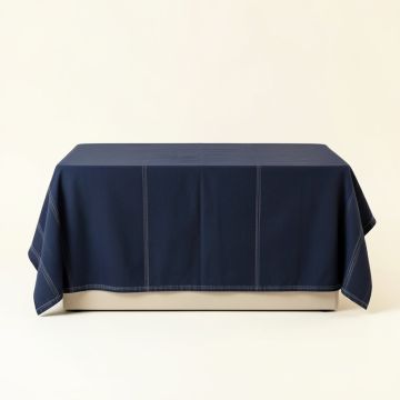 Aspen Dale Flat Bed Sheet - Navy (synthetic illustration; no displayed measurements)