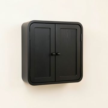 Cove Arc Wall-Mounted Entry Cabinet (synthetic illustration; no displayed measurements)