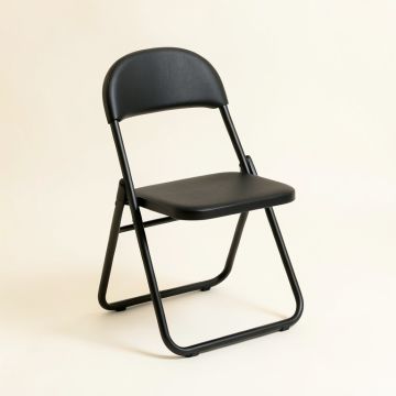 Heath Bend Folding Outdoor Chair - Black (synthetic illustration; no displayed measurements)