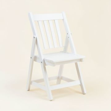 Bay Crest Folding Outdoor Chair - White (synthetic illustration; no displayed measurements)
