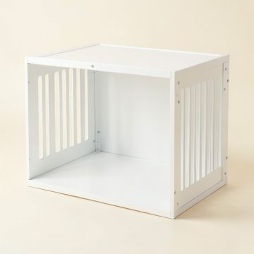 Dawn Canyon Empty Furniture-Style Pet Crate - White (synthetic illustration; no displayed measurements)