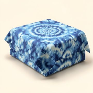 Star Inside Square Shaped Kaleidoscope Tie Dye Motive With Outer Figures Image Duvet Cover Set (synthetic illustration; no displayed measurements)