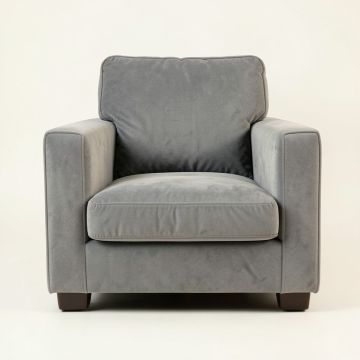 Dune Dell Upholstered Armchair - Gray (synthetic illustration; no displayed measurements)