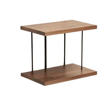 Alyssa Solid Wood Metal Wire Wall Shelf