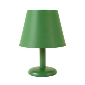 Linden Brook Table Lamp With A Plain Fabric Shade - Green