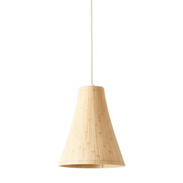 Ash Dell Pendant Light Suspended From One Plain Cable - Beige