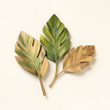 2 Piece Leaf Wall Décor Set (synthetic illustration; no displayed measurements)