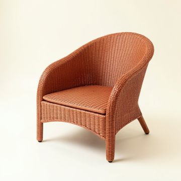 River Branch Outdoor Lounge Chair - Terracotta (synthetic illustration; no displayed measurements)