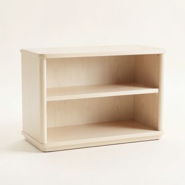 Flint Branch Low Bookcase - Ivory (synthetic illustration; no displayed measurements)