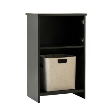 Laurel Crossing Freestanding Pull-Out Hamper Cabinet - Black