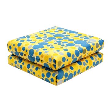 Aqua Circles Inner Dots 60S 70S Inspired Horizontal Artwork Duvet Cover Set