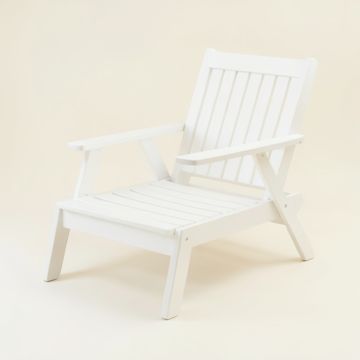 Moss Crossing Outdoor Lounge Chair - White (synthetic illustration; no displayed measurements)