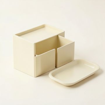 Bay Bluff Empty Coffee-Station Organizer - Cream (synthetic illustration; no displayed measurements)