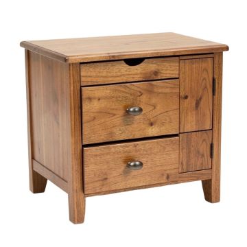 Chinn 3 - Drawer Solid Wood Nightstand