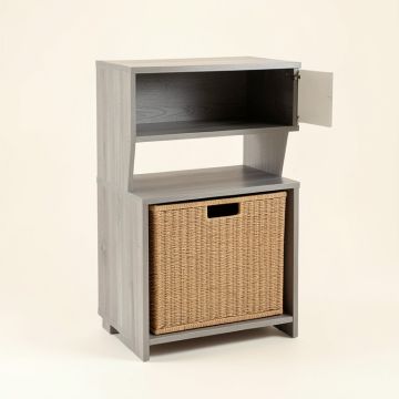 Sage Bluff Freestanding Pull-Out Hamper Cabinet - Gray (synthetic illustration; no displayed measurements)