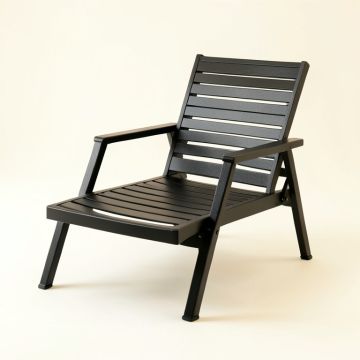 Summit Branch Outdoor Lounge Chair - Black (synthetic illustration; no displayed measurements)