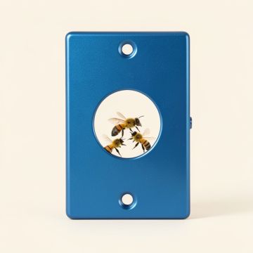 A Bees Nest Up Close With Three Bees Working On It 2-Gang Toggle Light Switch Wall Plate (synthetic illustration; no displayed measurements)