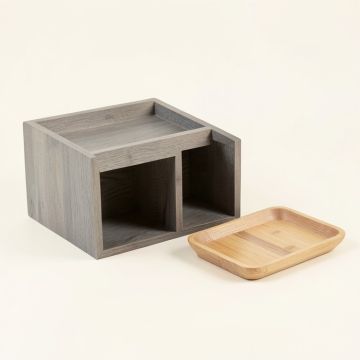 Ridge Arc Empty Coffee-Station Organizer - Gray (synthetic illustration; no displayed measurements)