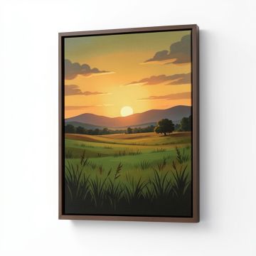 Rural Sunset Ii By August Grove - Wrapped Canvas Graphic Art Print (synthetic illustration; no displayed measurements)