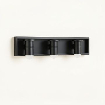Hailey 3-Light Dimmable Matte Black Vanity Light (synthetic illustration; no displayed measurements)