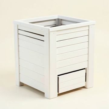 Lake Bluff Closed Garden Compost Bin - White (synthetic illustration; no displayed measurements)