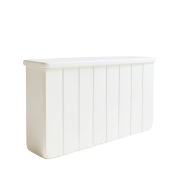 Laurel Bluff Narrow Outdoor Storage Bench - White