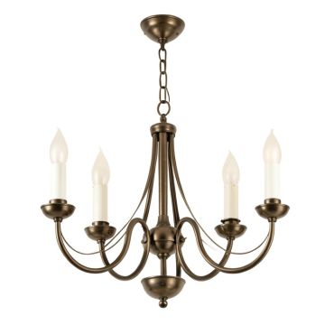 Tenor 6 - Light Candle Style Wagon Wheel Chandelier