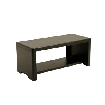 Willow Arc Narrow Outdoor Storage Bench - Black