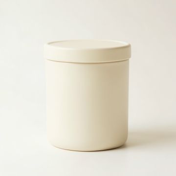 Oak Branch Storage Canister With Lid - Ivory (synthetic illustration; no displayed measurements)