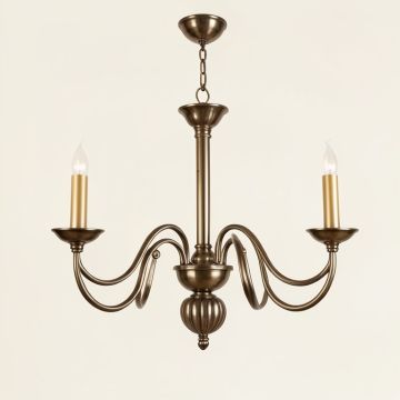 3 - Light Candle Style Classic / Traditional Chandelier (synthetic illustration; no displayed measurements)