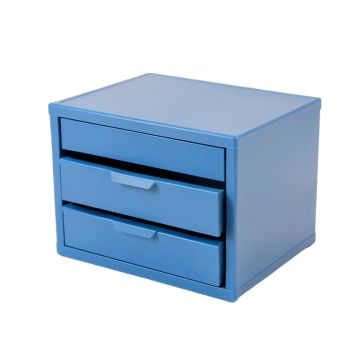 Dune Bend Small-Parts Storage Drawer Cabinet - Blue