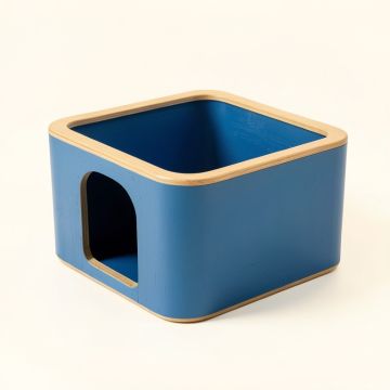 Ash Crest Empty Furniture-Style Litter Enclosure - Blue (synthetic illustration; no displayed measurements)