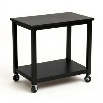 Cliff Bridge Empty Rolling Workshop Cart - Black (synthetic illustration; no displayed measurements)