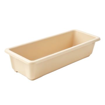 Stone Bluff Empty Railing Planter With Integral Brackets - Beige