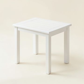 Hazel Branch Compact Balcony Table - White (synthetic illustration; no displayed measurements)