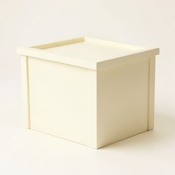 Hazel Canyon Closed Outdoor Storage Box - Cream (synthetic illustration; no displayed measurements)
