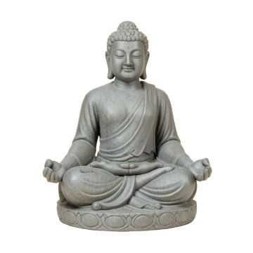 Indoor Outdoor Polyresin Meditating Sitting Buddha Zen Statue