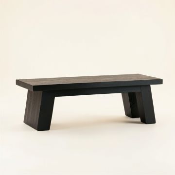 Rowan Dell Indoor Bench - Black (synthetic illustration; no displayed measurements)