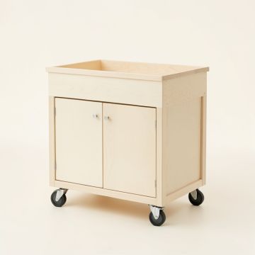 Briar Dale Empty Rolling Workshop Cart - Ivory (synthetic illustration; no displayed measurements)