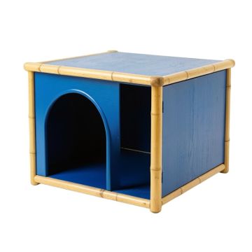 Elm Bridge Empty Furniture-Style Litter Enclosure - Blue