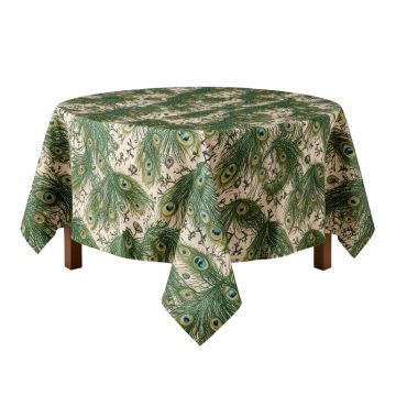 Lawhon Cotton Sanganer Peacock Tablecloth