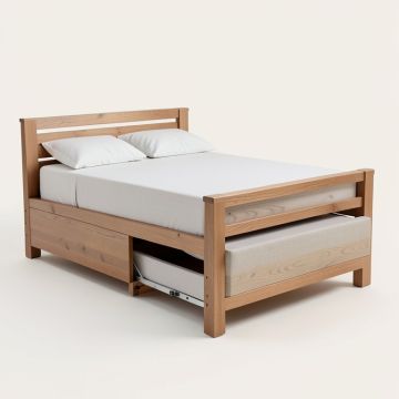Mickel Modern And Contemporary Fabric Twin Daybed With Trundle (synthetic illustration; no displayed measurements)