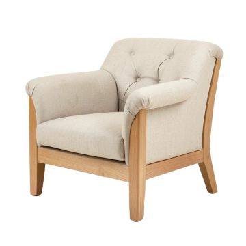 Popel 33 '' Wide Tufted Linen Armchair
