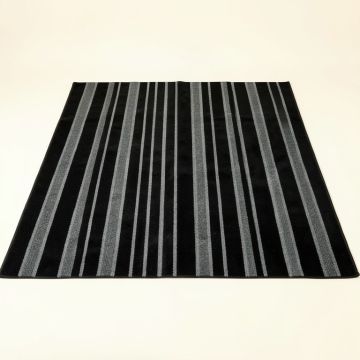 Wren Bend Rectangular Area Rug - Black (synthetic illustration; no displayed measurements)