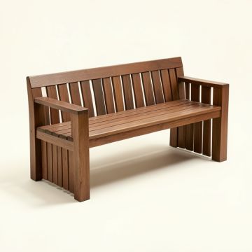 Fina Outdoor Hardwood Wooden Garden Bench (synthetic illustration; no displayed measurements)