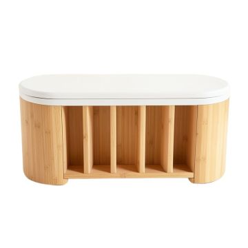 Pine Canyon Shoe Storage Bench - White