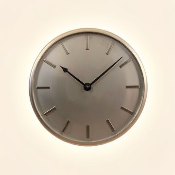 Glowing Background Wall Clock (synthetic illustration; no displayed measurements)