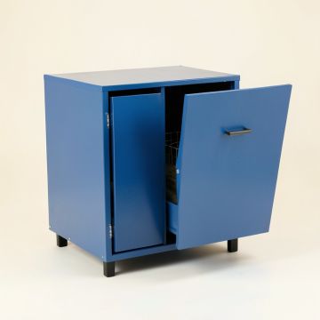 Dawn Branch Freestanding Pull-Out Hamper Cabinet - Blue (synthetic illustration; no displayed measurements)